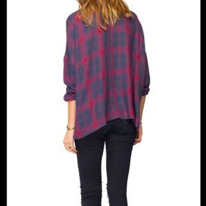 NWT Gentle Fawn Alpha Plaid Top